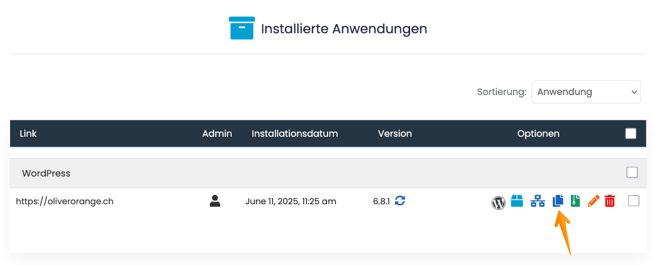 Übersicht cyon-Apps
