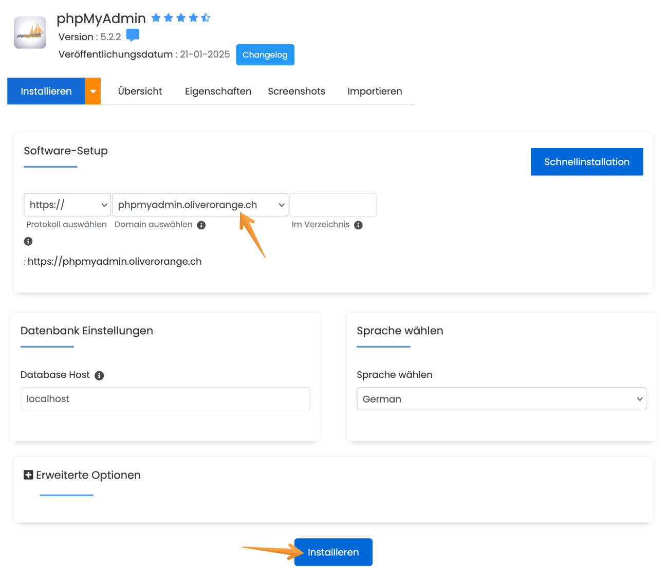 phpMyAdmin installieren