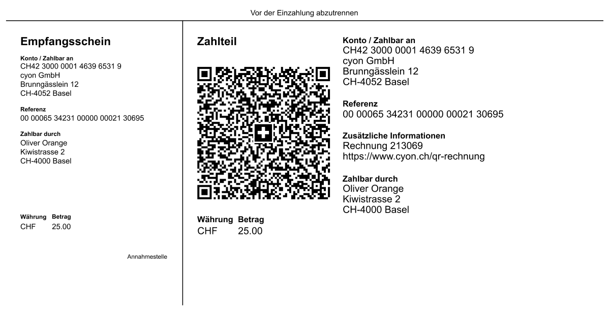 Der Zahlteil der neuen QR-Rechnung, der sich auch per Smartphone scannen lässt