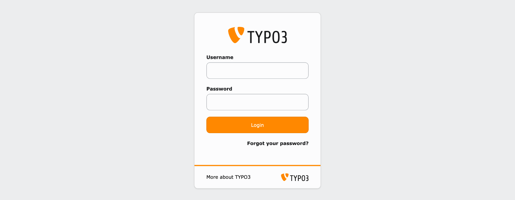 Loginfenster von TYPO3