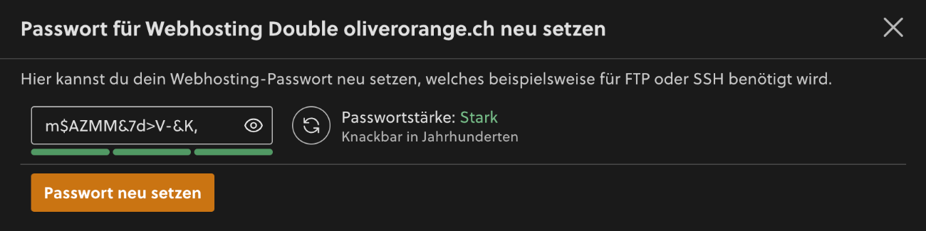 Passwort vergeben