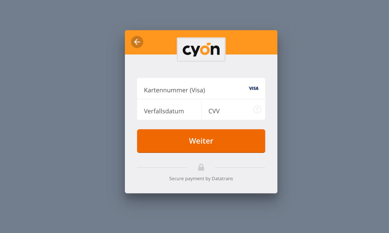 Angaben zu deiner Kreditkarte